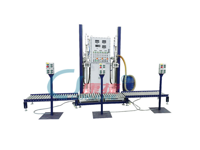 GCJ02-200-IIIB底充式半自動液體灌裝機(jī)